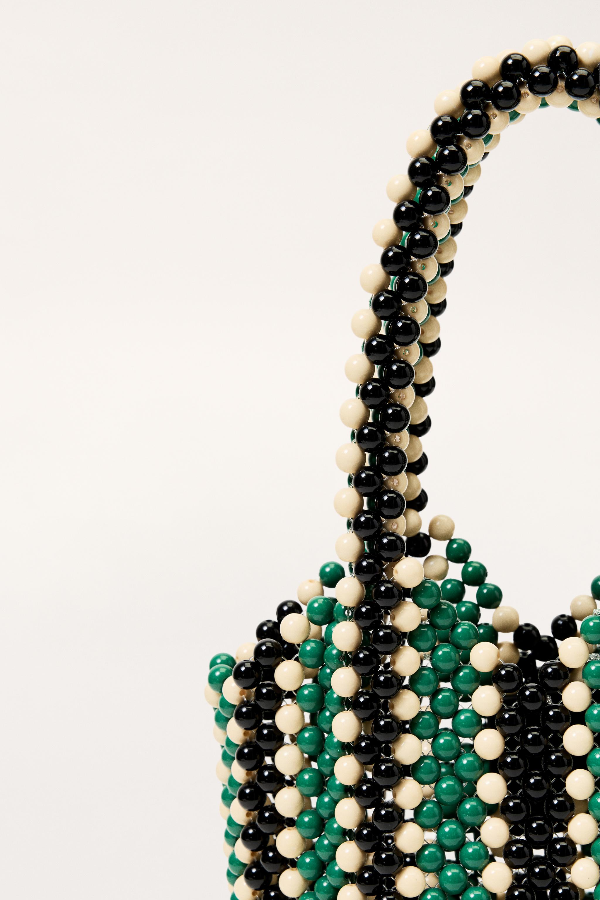 STRIPED BEADED BUCKET BAG - LIMITED EDITION